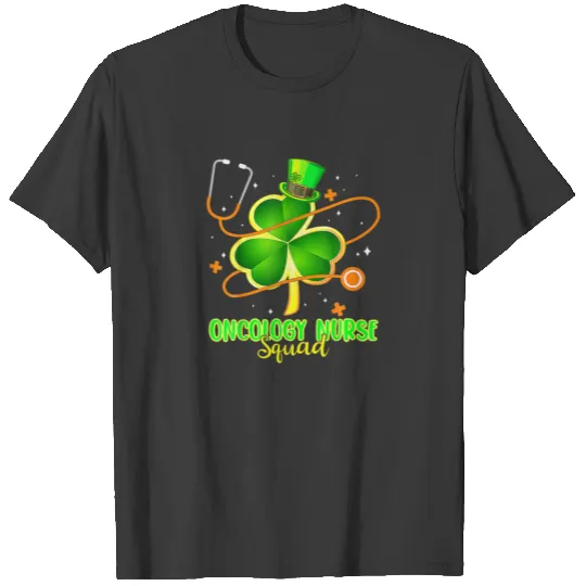 Funny Stethoscope Shamrock Oncology Nurse St Patri T-shirt