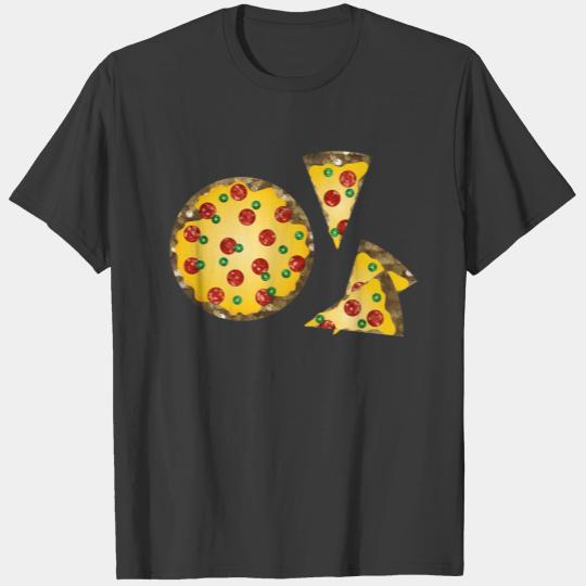 sequin pizza T-shirt