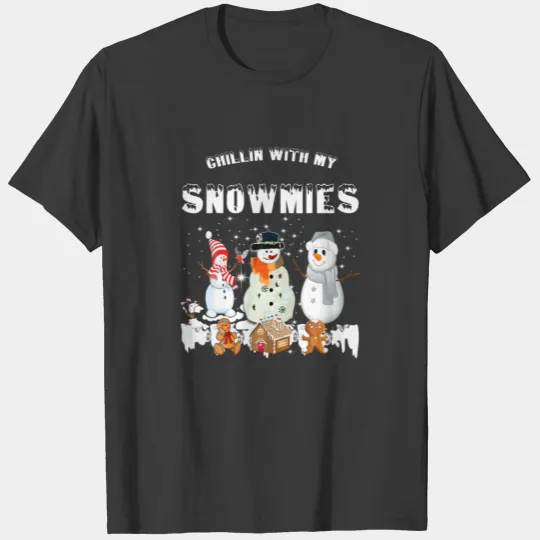 Snowman Christmas Women Gingerbread Chillin With M T-shirt