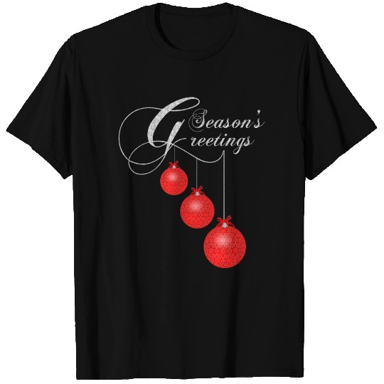Red Lace Ornaments with Season's Greetings T-shirt