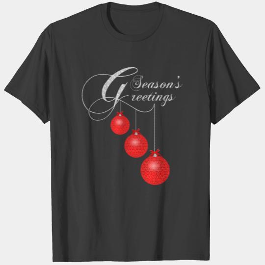 Red Lace Ornaments with Season's Greetings T-shirt