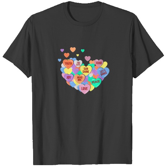 Heart Candy Valentine's Day Love Couple Men Wo T-shirt