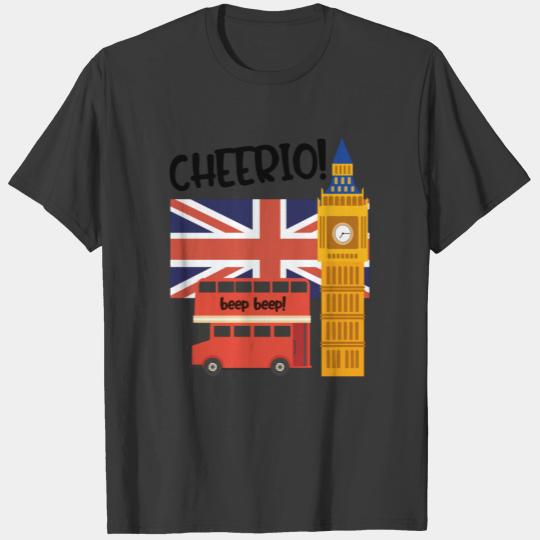 London England Cheerio United Kindgdom Big Ben Cof T-shirt