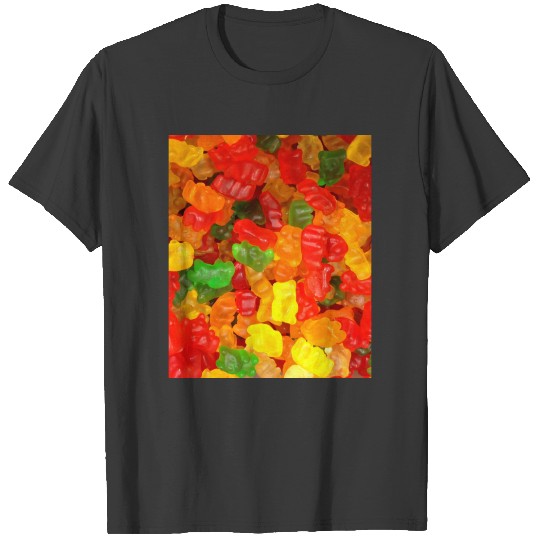cute foodie rainbow colourful candy Gummy Bear T-shirt