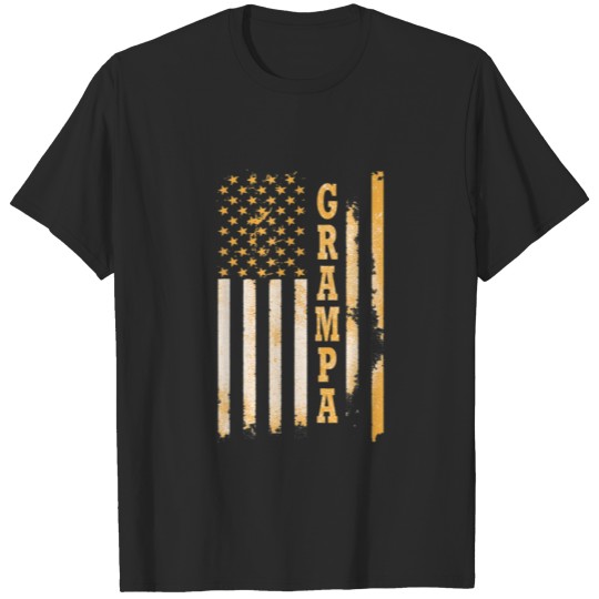Discover Mens Grampa Gift America Flag Gift For Men Father' T-shirt