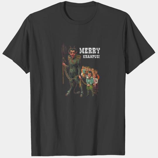Vintage Krampus Creepy Christmas Holiday Merry Kra T-shirt