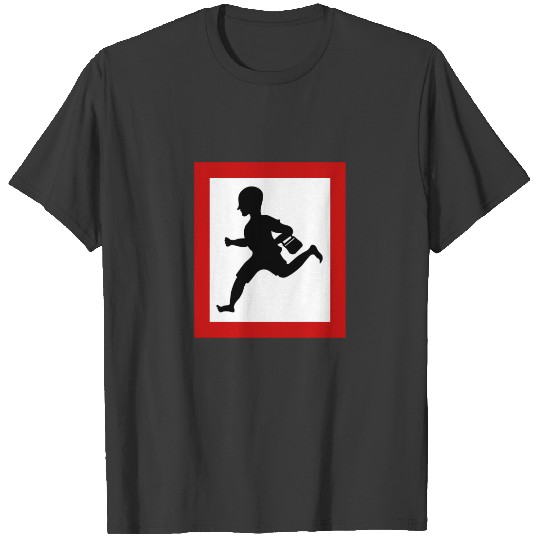 Danger Running Children, Traffic Sign, India T-shirt