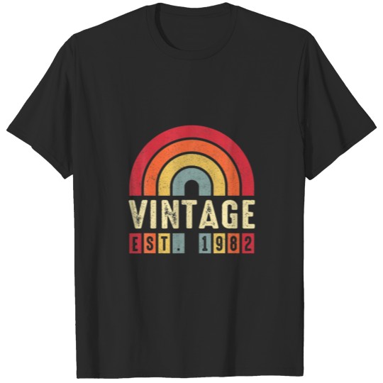 Vintage 1982 40Th Birthday Retro Cassette Tape 40 T-shirt