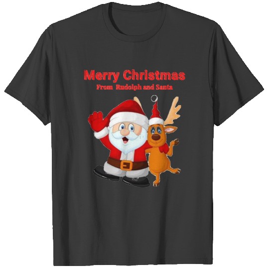 Discover Merry Christmas From Rudolpha and Santa Polo T-shirt