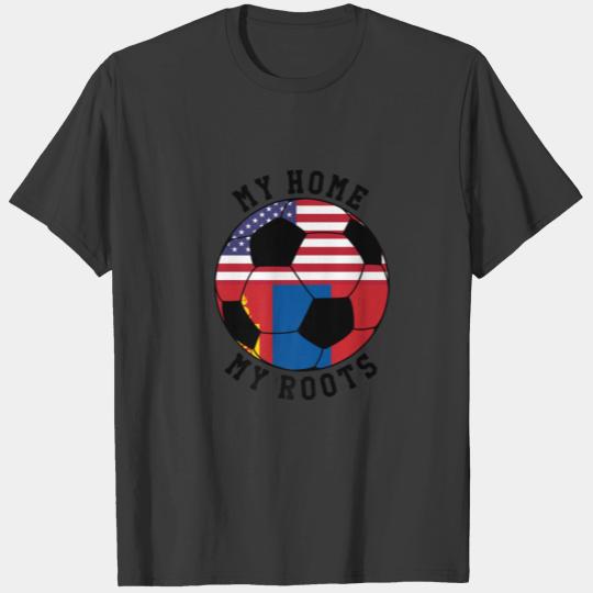 My Home My Roots Mongolia Flag Soccer T-shirt