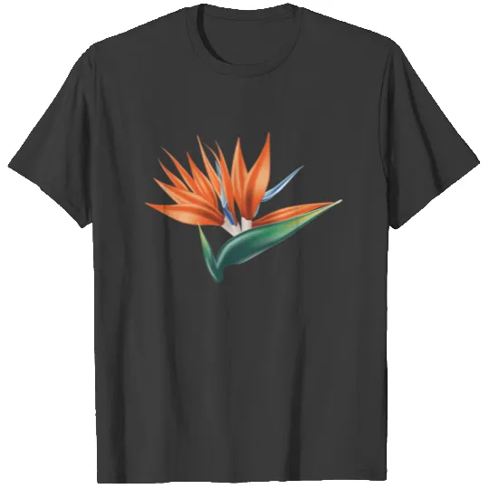 Bird of paradise, strelitzia exotic flower T-shirt