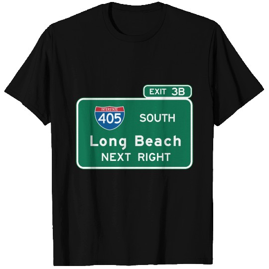 Long Beach, CA Road Sign T-shirt
