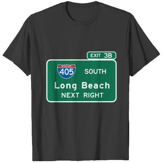 Long Beach, CA Road Sign T-shirt