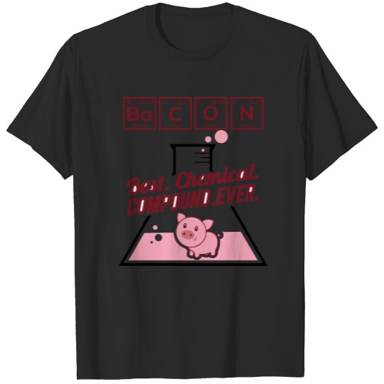Cute Funny Chemistry Bacon Pink T-shirt