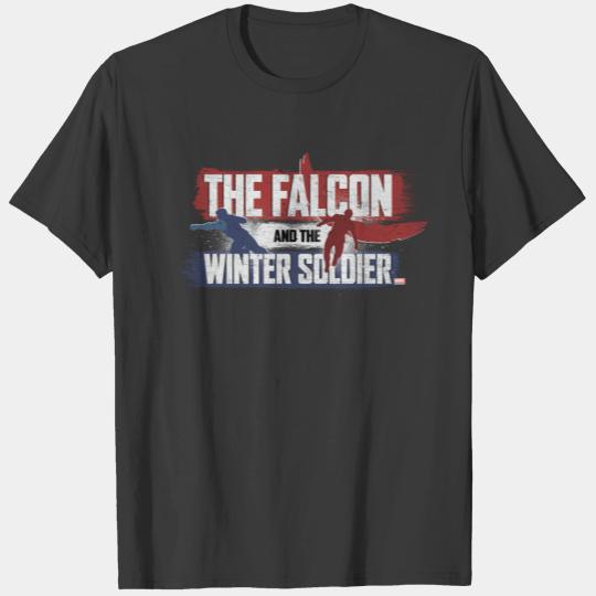 Falcon & Winter Soldier Red and Blue Graphic T-shirt