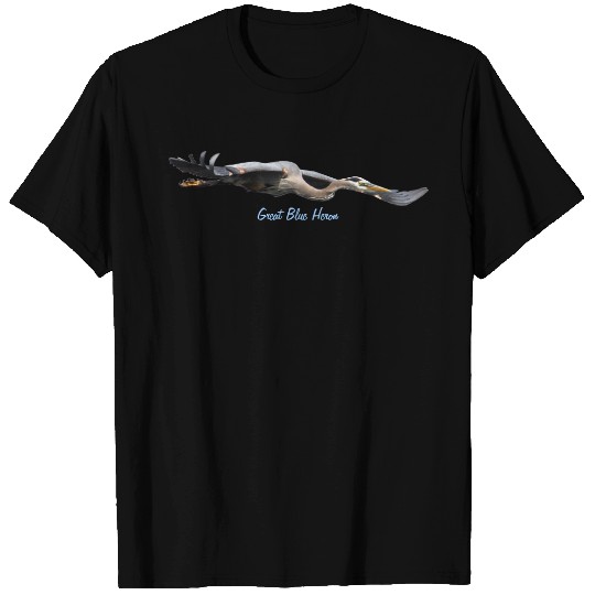 Flying Great Blue Heron Wildlife T-shirt