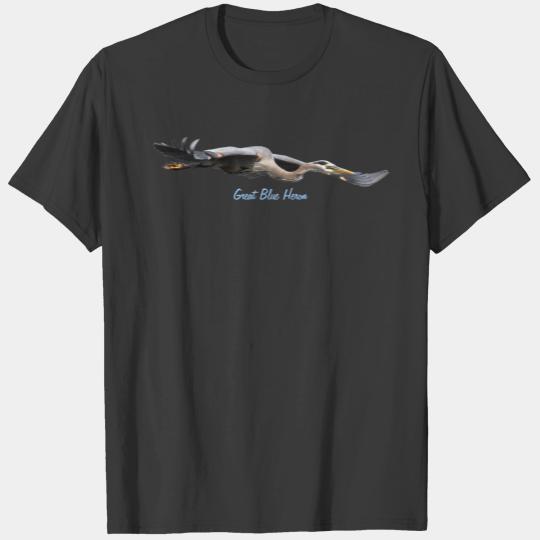 Flying Great Blue Heron Wildlife T-shirt