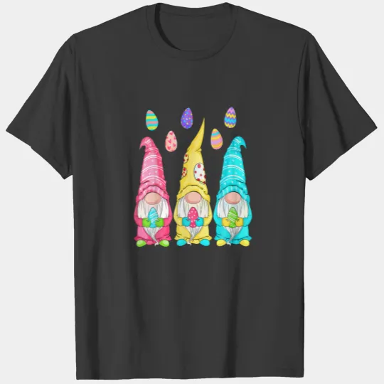 Easter Gnome Egg Hunting - Cute Gnomes Holding Eas T-shirt
