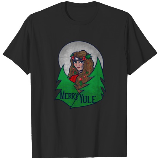 Merry Yule Goddess Art Pagan and Wiccan Yule Sweat T-shirt