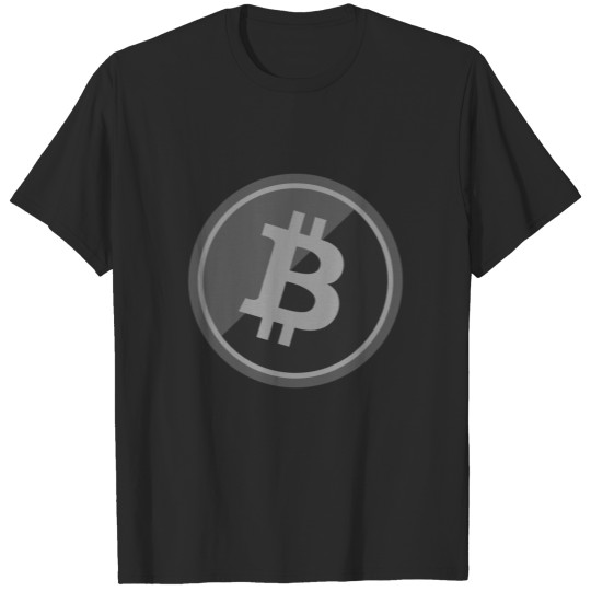 Bitcoin Icon cryptocurrency in Grey Colors T-shirt