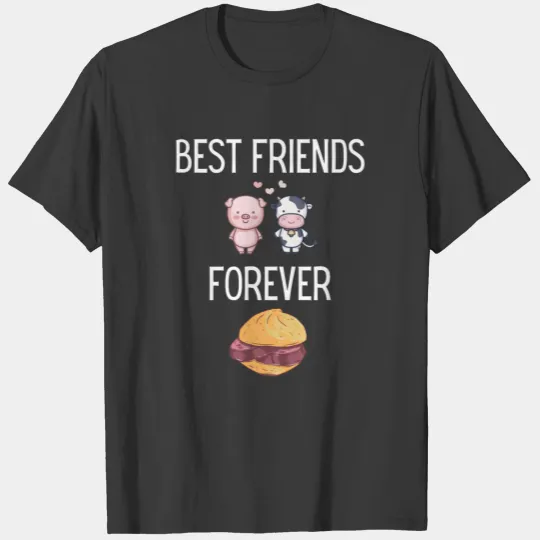 Best friends forever Leberkäs Pig Cow Meatloaf T-shirt