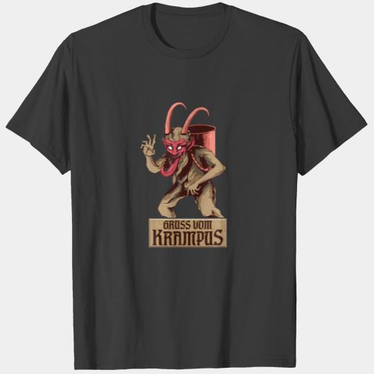 Gruss Vom Krampus Evil Merry Krampus Christmas Dem T-shirt