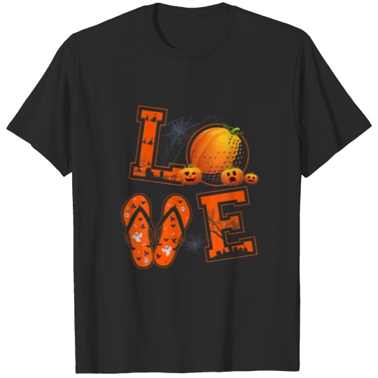 LOVE Golf Lovers Players Pumpkin Witch Halloween C T-shirt