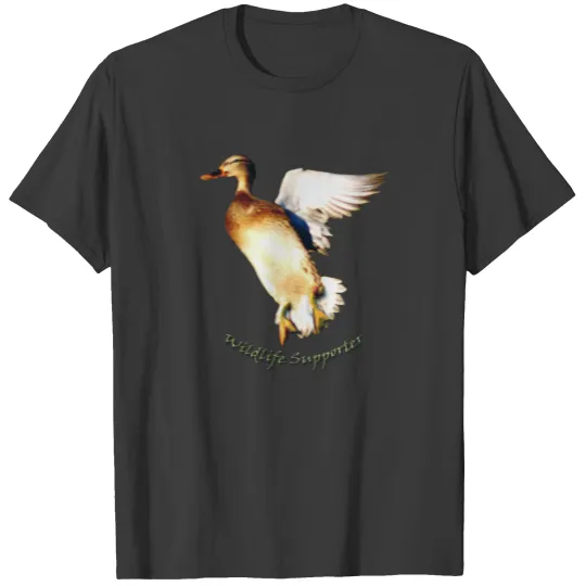 Hovering Female Mallard Duck Wildlife T-shirt