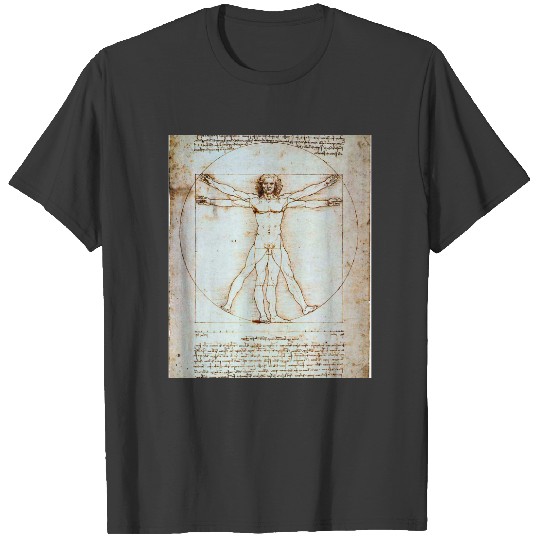 Vitruvian Man by Leonardo da Vinci T-shirt