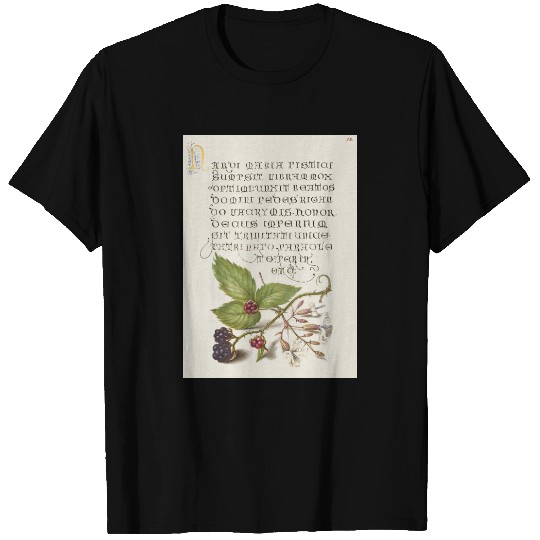 Blackberry and Nottingham Catchfly Calligraphy T-shirt