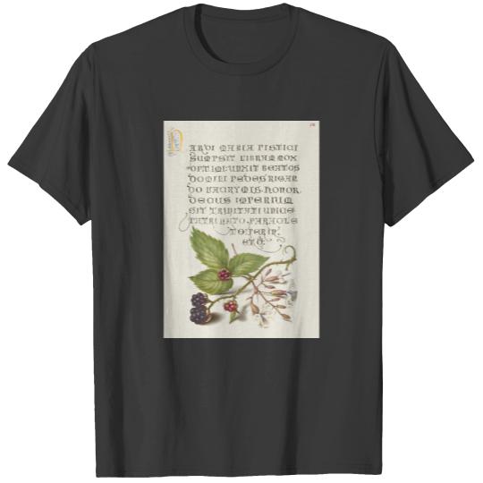 Blackberry and Nottingham Catchfly Calligraphy T-shirt