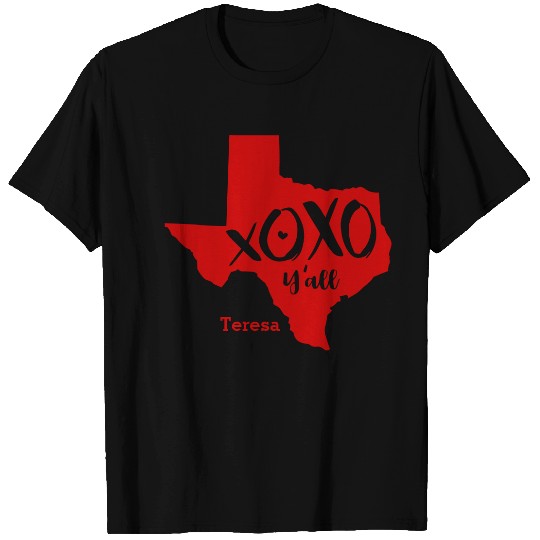 Raider Red XOXO, Y'all - Texas State Shape T-shirt