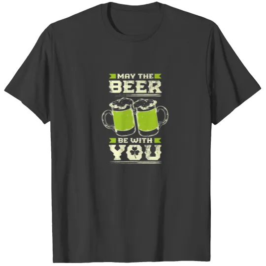 Drinking Irish Beer, Men St Patricks Day Outfit Fu T-shirt
