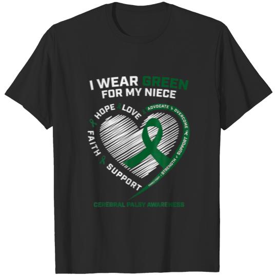 Aunt Uncle I Wear Green For Niece Cerebral Palsy A T-shirt