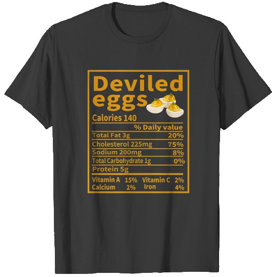 Deviled eggs Nutrition Facts Matching Family xmas T-shirt