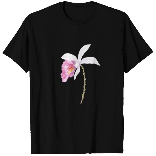 one pink orchid flower 2021 T-shirt