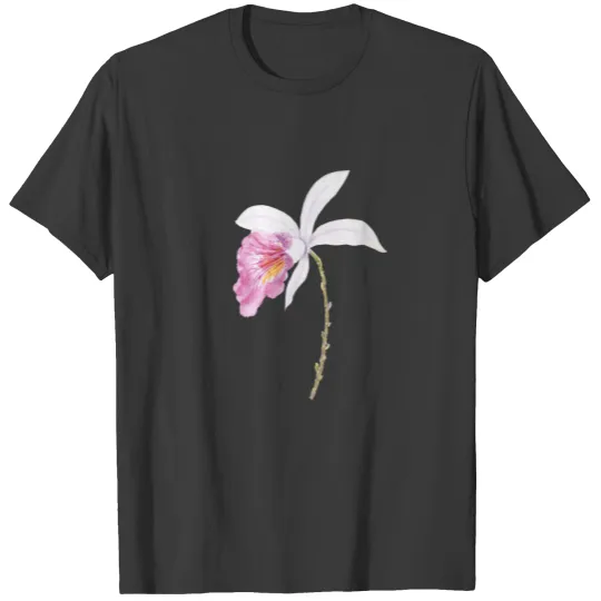 one pink orchid flower 2021 T-shirt