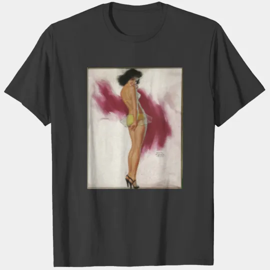 Girl in Yellow Bikini Pin Up Art T-shirt