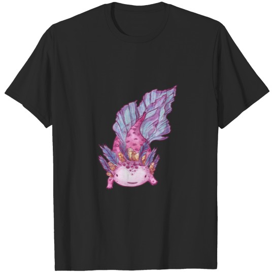 Discover Axolotl Kawaii Pink Salamander Girl Official Teena T-shirt
