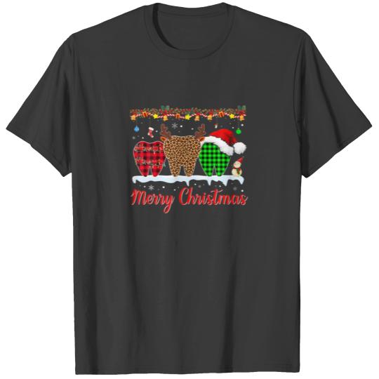 Dental Squad Tooth Merry Christmas Dental Assistan T-shirt