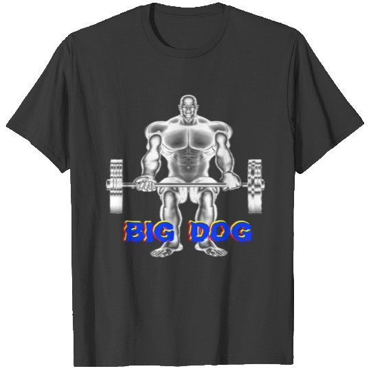 Mens BIG DOG Weightlifting T-shirt