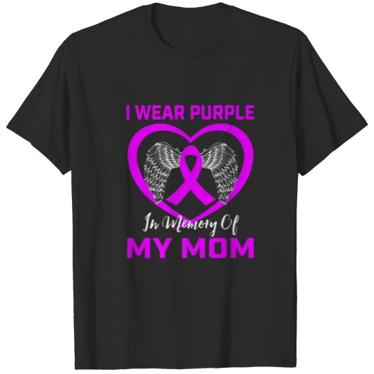 Discover Purple In Memory Of My Mom Alzheimers Dementia Hea T-shirt