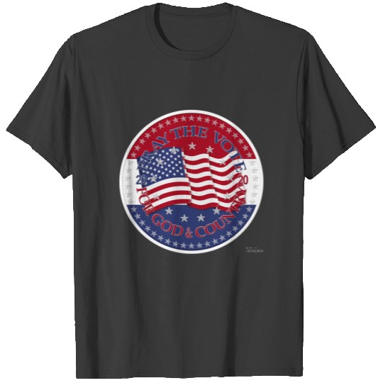 2020 Pray The Vote For God And Country Flag Polo T-shirt