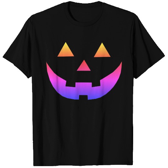 Halloween purple Jack o lantern pumpkin T-shirt