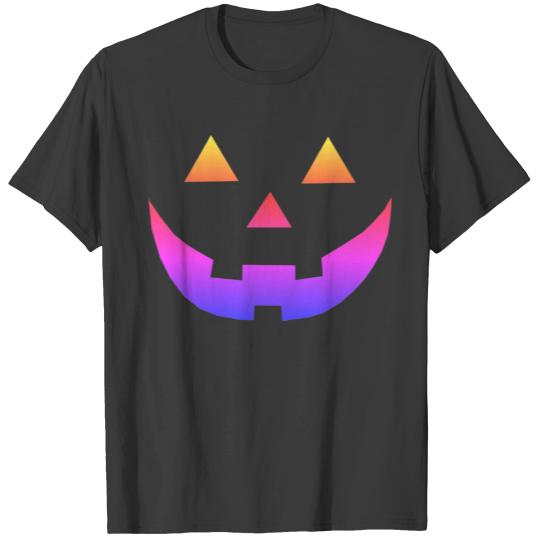 Halloween purple Jack o lantern pumpkin T-shirt