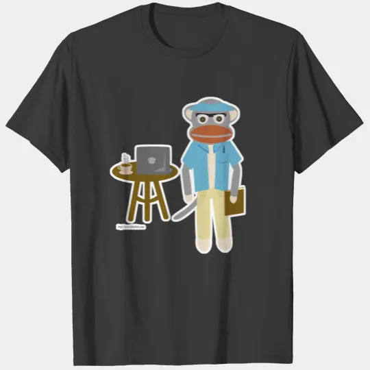 Sock Monkey Writer T-shirt