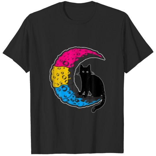 Discover Nonbinary Moon Space Cat LGBT Pride Non-Binary Fla T-shirt