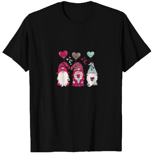 Three Gnomes Holding Hearts Valentines Boys T-shirt