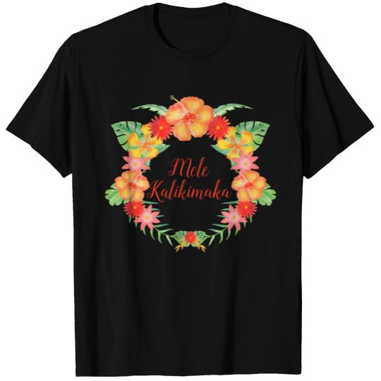 Mele Kalikimaka with Hibiscus T-shirt