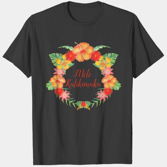 Mele Kalikimaka with Hibiscus T-shirt